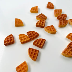 Waffle charms for slime 2pcs