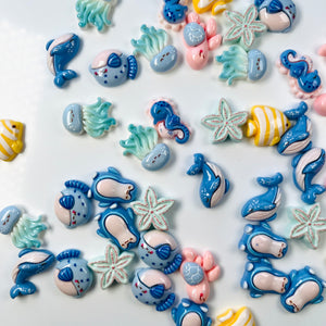 Ocean Creature charms for slime 2pcs