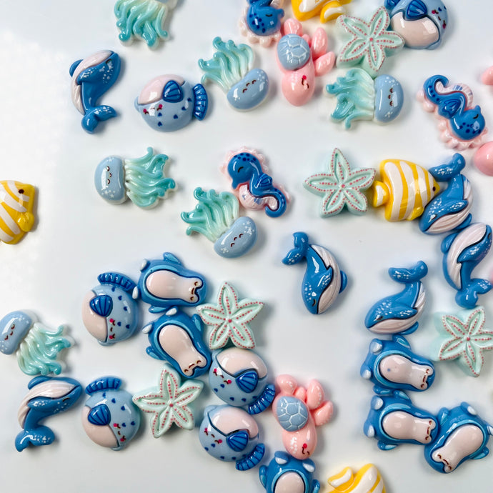 Ocean Creature charms for slime 2pcs