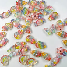 Load image into Gallery viewer, Rainbow candy charms for slime 2pcs