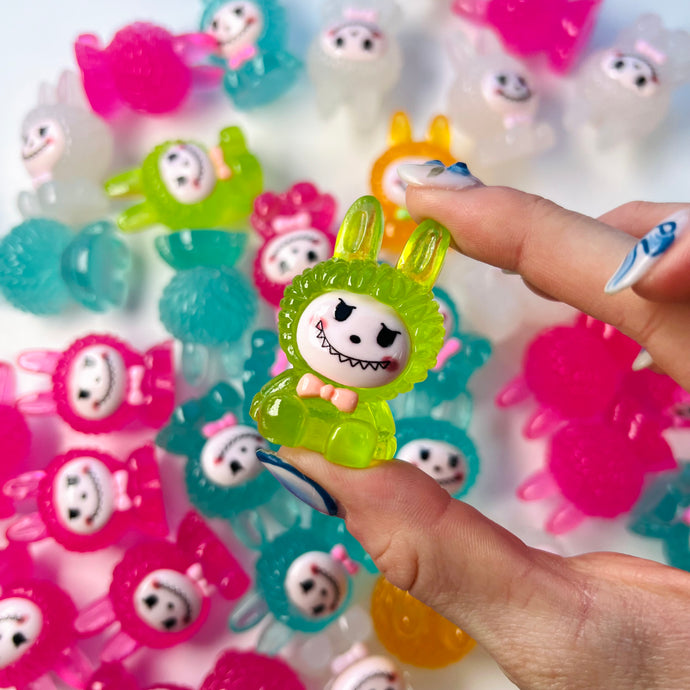 Resin Laboo-boo inspired doll charm 1pc