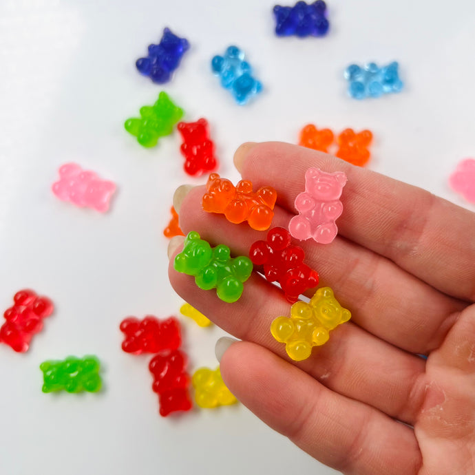HANDMADE Gummy Bear charms for slime 5pcs
