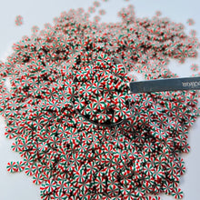 Load image into Gallery viewer, Red &amp; green peppermint sprinkle for slime 5g