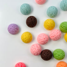 Load image into Gallery viewer, Colourful Ice cream scoop charms for slime 2pcs