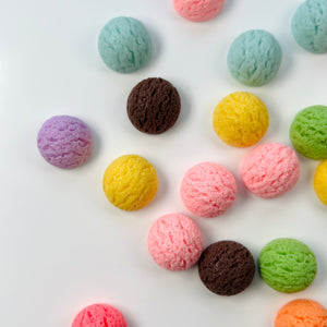 Colourful Ice cream scoop charms for slime 2pcs